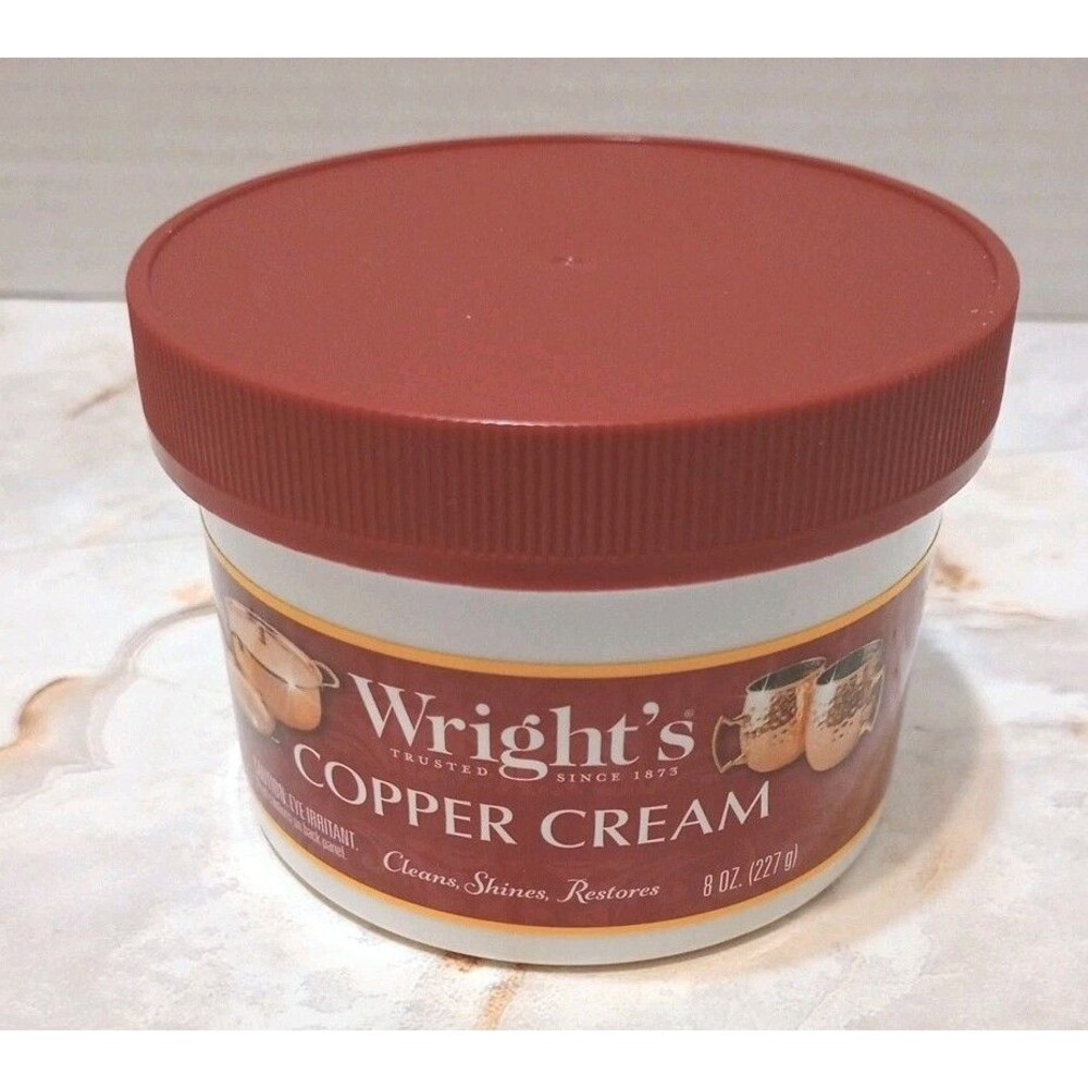 Wrights Copper Cream Pack 8 Ounce Anti Tarnish Cleaner with Cloth